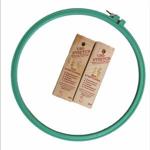 Vintage Embroidery Wood Stretcher Bars Plastic Hoop Bundle